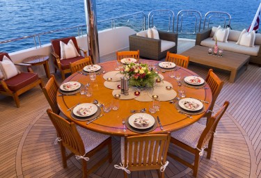 FAR FROM IT Mid-level Aft Deck Dining