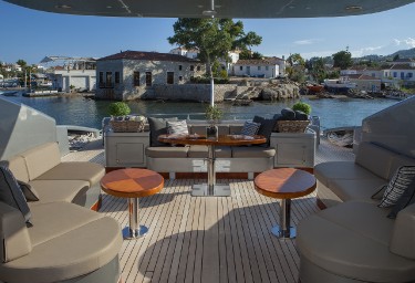 Luxury Charter Motor Yacht MY TOY Aft Deck