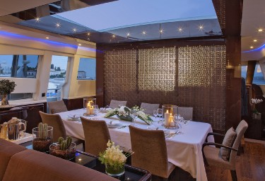 Luxury Charter Motor Yacht MY TOY Formal Dining
