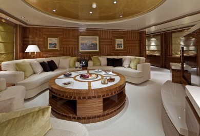 Luxury Charter Yacht MIA RAMA Upper Deck Lounge 