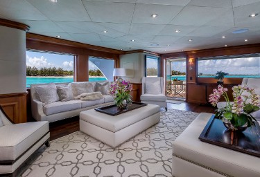 Luxury Charter Yacht M3 Main Saloon