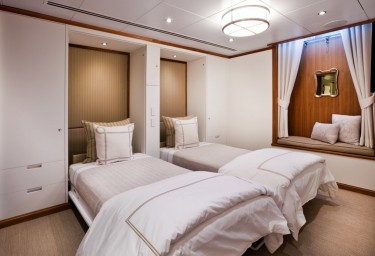 Luxury Expedition Yacht SURI Bunk Room
