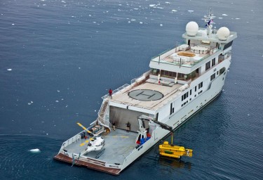 Luxury Expedition Yacht SURI Exterior Antarctic Garage