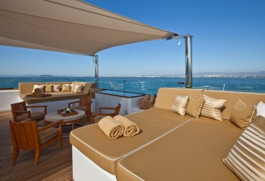 Luxury Expedition Yacht SURI Sun Deck Relaxation