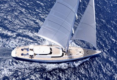 Sailing Yacht HYPERION Aerial View