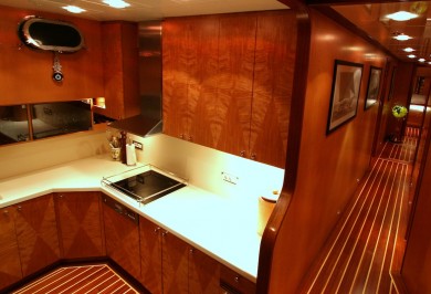 Serenity 86 Galley and Passageway