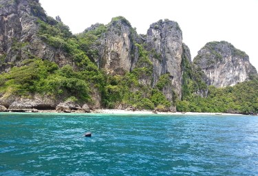 Beach and cliffs in Thailand