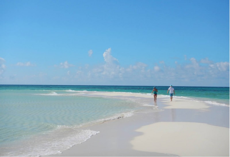 Bahamas beach walking