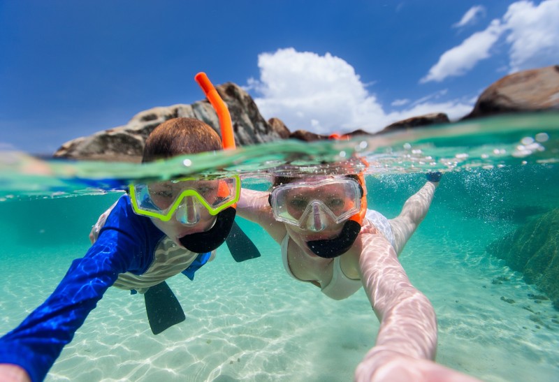 Snorkelling on charter