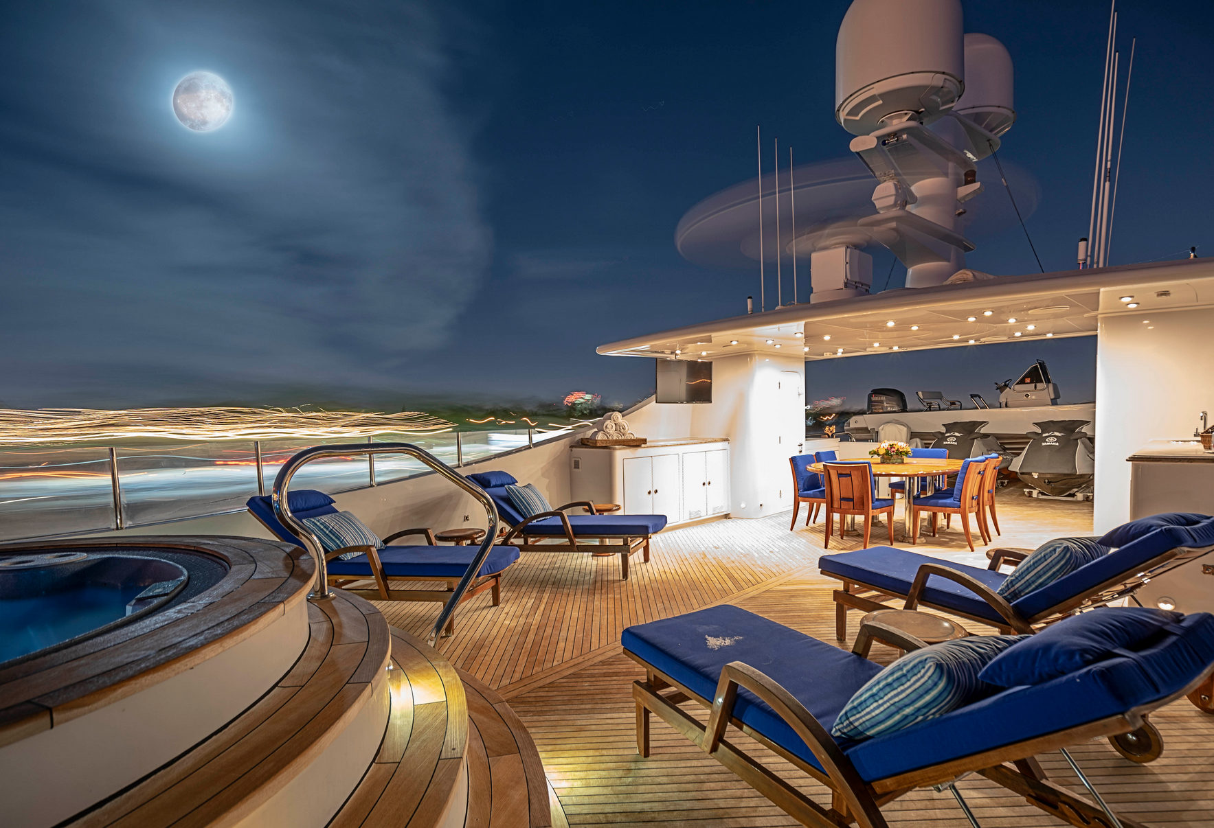 NEVER ENOUGH Sun Deck at Night