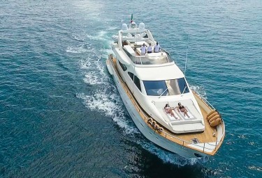 Charter Yacht RIVIERA Forward Aerial View