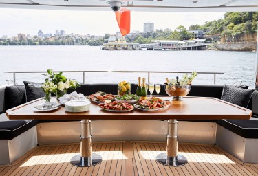 GHOST II Aft Deck Dining