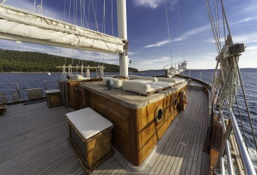 Luxury Charter Gulet LIBRA Promenade Sun Deck