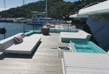 CHRISTINA TOO Foredeck Showing Jacuzzi