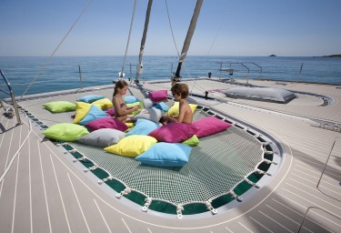 Luxury Charter Catamaran Maverick Trampoline