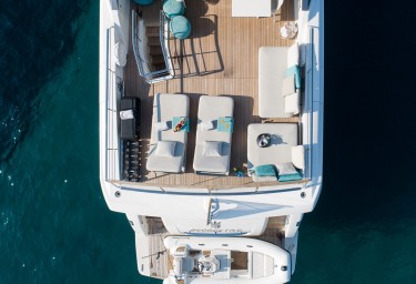 GEORGE V Aerial View of Sun Deck Aft