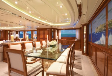 LADY MICHELLE Main Deck Dining Area