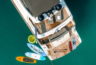 SALTY Aerial View of Stern with Water Toys