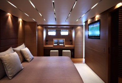 Luxury Charter Motor Yacht FELIGO V Master Cabin 