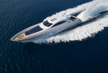 Luxury Motor Yacht KAMBOS BLUE Running Aerial View