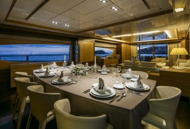Luxury Motor Yacht RINI Formal Dining