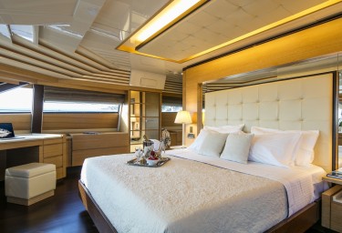 Luxury Charter Yacht RINI Master Stateroom Forward