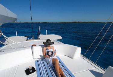 Sailing Yacht HYPERION Deck Relaxation