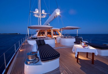 Sailing Yacht HYPERION Evening Deck
