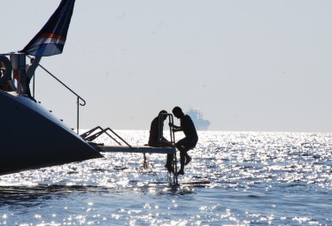 Sailing Yacht HYPERION Off Capri Swimming Platform