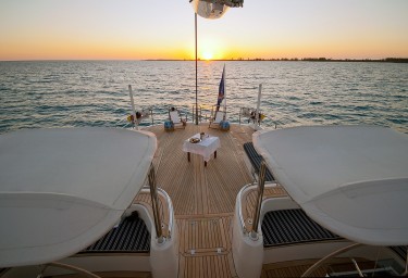 Sailing Yacht HYPERION Sunset Cocktails on Deck