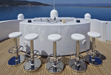 Charter Yacht MIA RAMA Sun Deck Bar